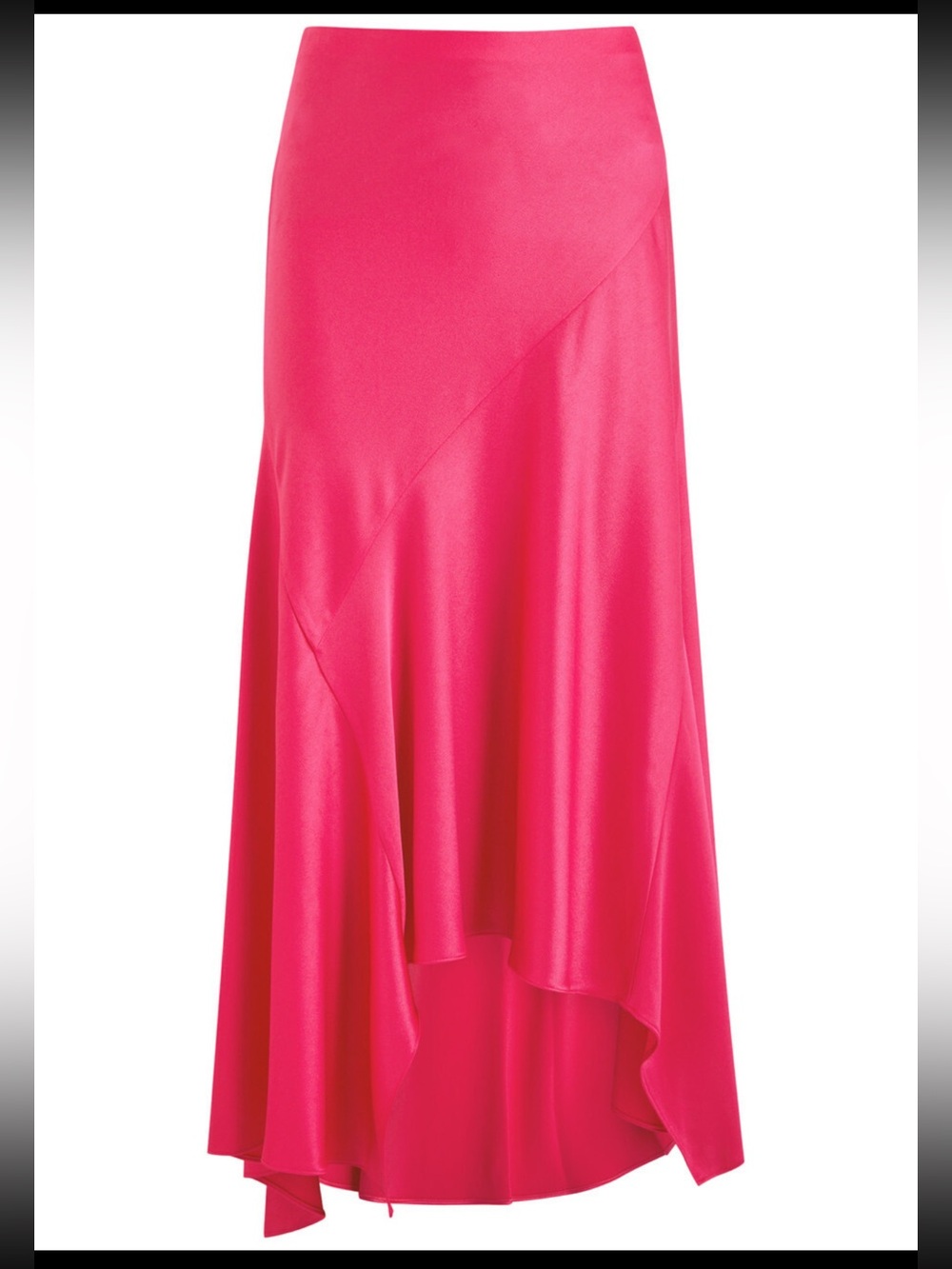 Alice + Olivia Women’s Size 2 Raspberry Satin High Low Maxi Skirt NWT $395